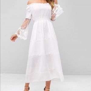 New & Never Worn Tulle & Lace Off-Shoulder Dress